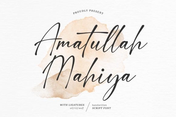 Amatullah Mahiya: A Premium Script Font for Elegant Design