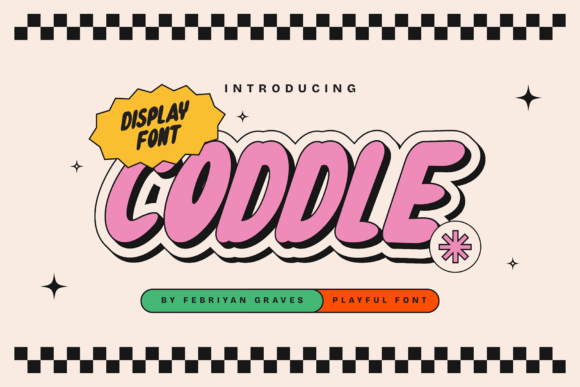 Coddle Font: The Playful Display Typeface for Bold, Retro-Inspired Designs