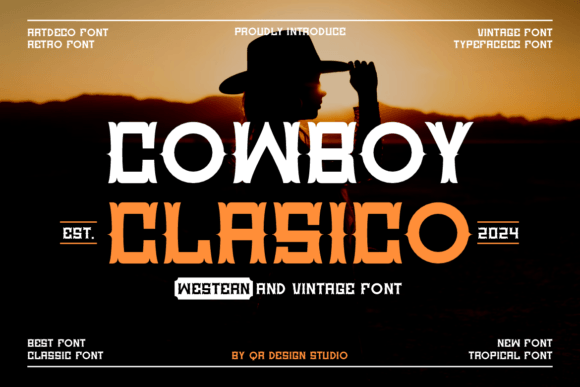 Cowboy Clasico: The Bold Western Slab Serif for Modern Design