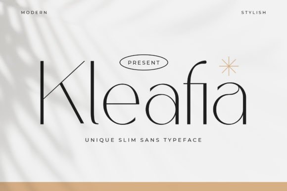 Kleafia: A Modern Slim Sans Typeface for Elegant Design