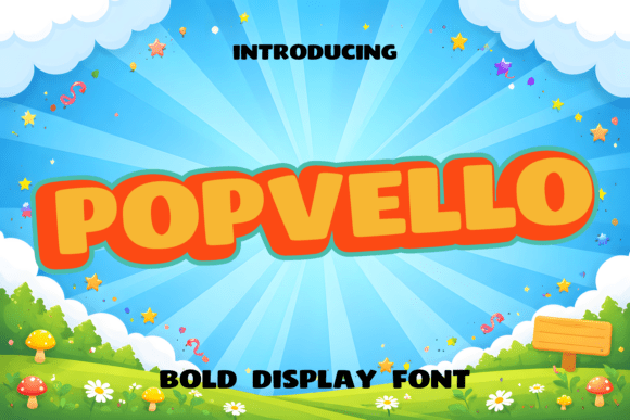Popvello Font: A Bold, Rounded Type for Festive Designs
