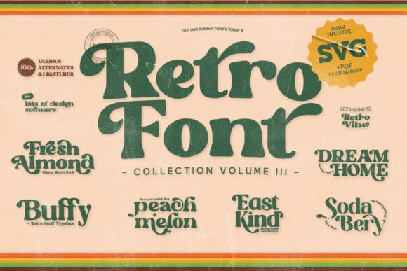 Retro Groovy Bundle: A Vintage Typography Collection