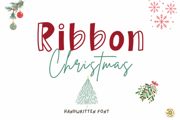 Ribbon Christmas Font: A Bold, Festive Display Typeface
