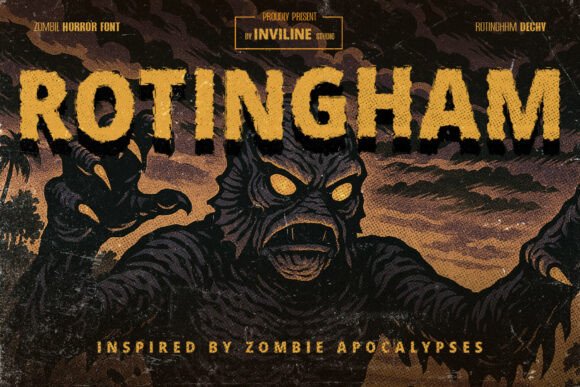 Rotingham Font: The Ultimate Typeface for Gritty Horror Design