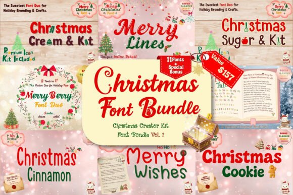 The Ultimate Christmas Font Bundle for Creators