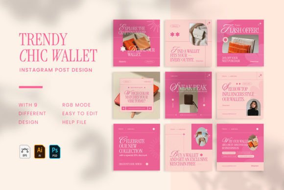 Trendy Wallet - Instagram Post: A Design Solution for Modern Brands