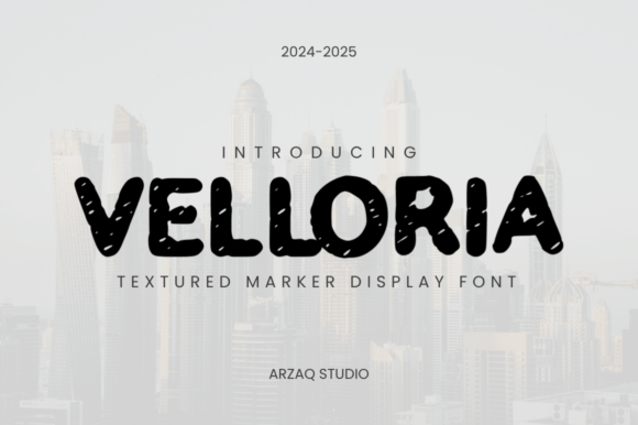 Velloria Font: A Textured Display Typeface for Playful Branding