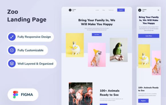 Zoo Landing Page: A Responsive Design Template